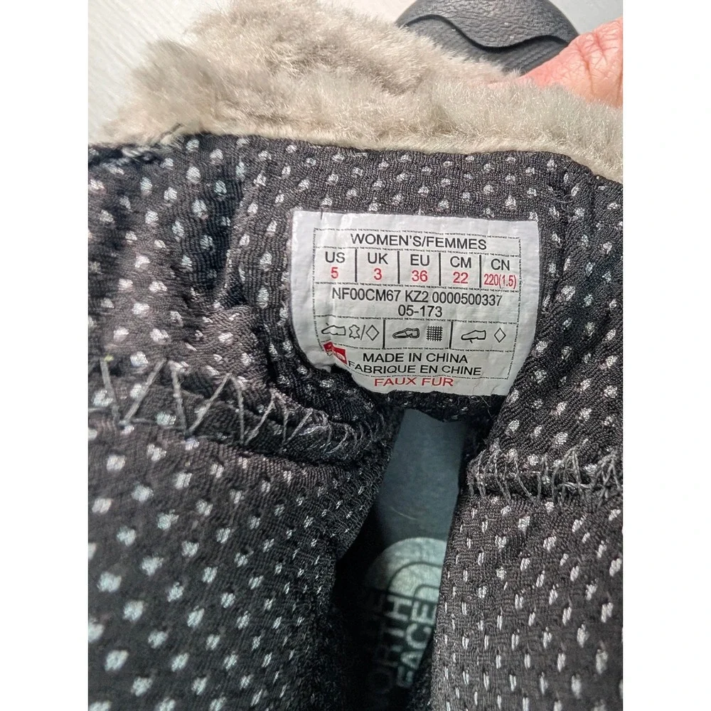 The North Face Women's Chilkat 400 Snow Boots Black Size 5 Waterproof Lace Up‎